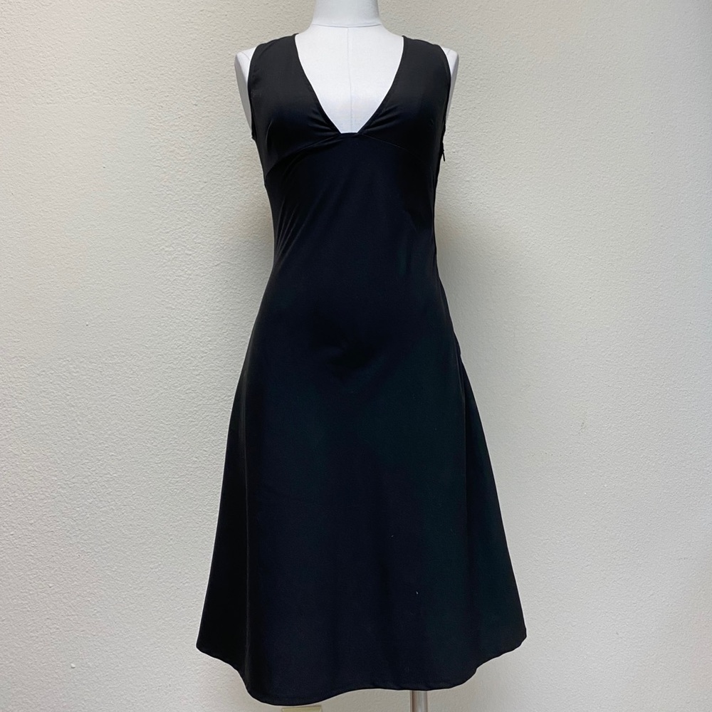 Sisley Low Cut Black Dress